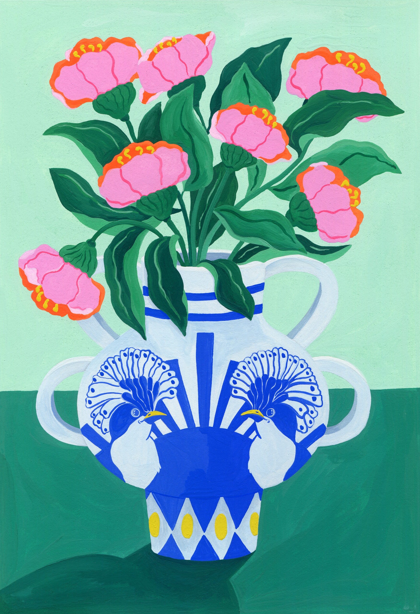 Marie Pellet - Illustration - graphic design - portfolio - projet personnel - Le vase - Still life